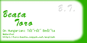beata toro business card